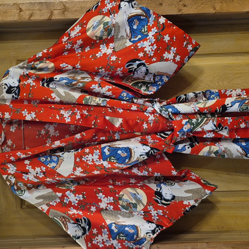 Style Of Chung Kiu One Size Fits All Kimono Robe Waist Tie Geisha Japenese Robe - Picture 3 of 14